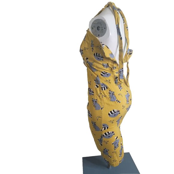 Kimberly Ravenous Raccoons size 4  XS Swing Dress by Collectif sheath open zip - Picture 3 of 14